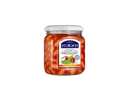 Haricots en sauce tomate "Lioubítelska" (à l'ancienne) 450 g NIZHYN