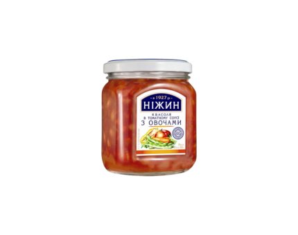 Haricots en sauce tomate aux légumes 450 g NIZHYN